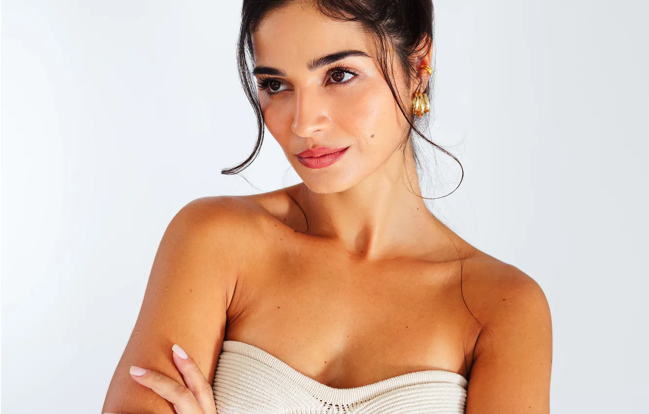 Photo wallpaper girl, sexy, hot girl, eyes, smile, beautiful, figure, model