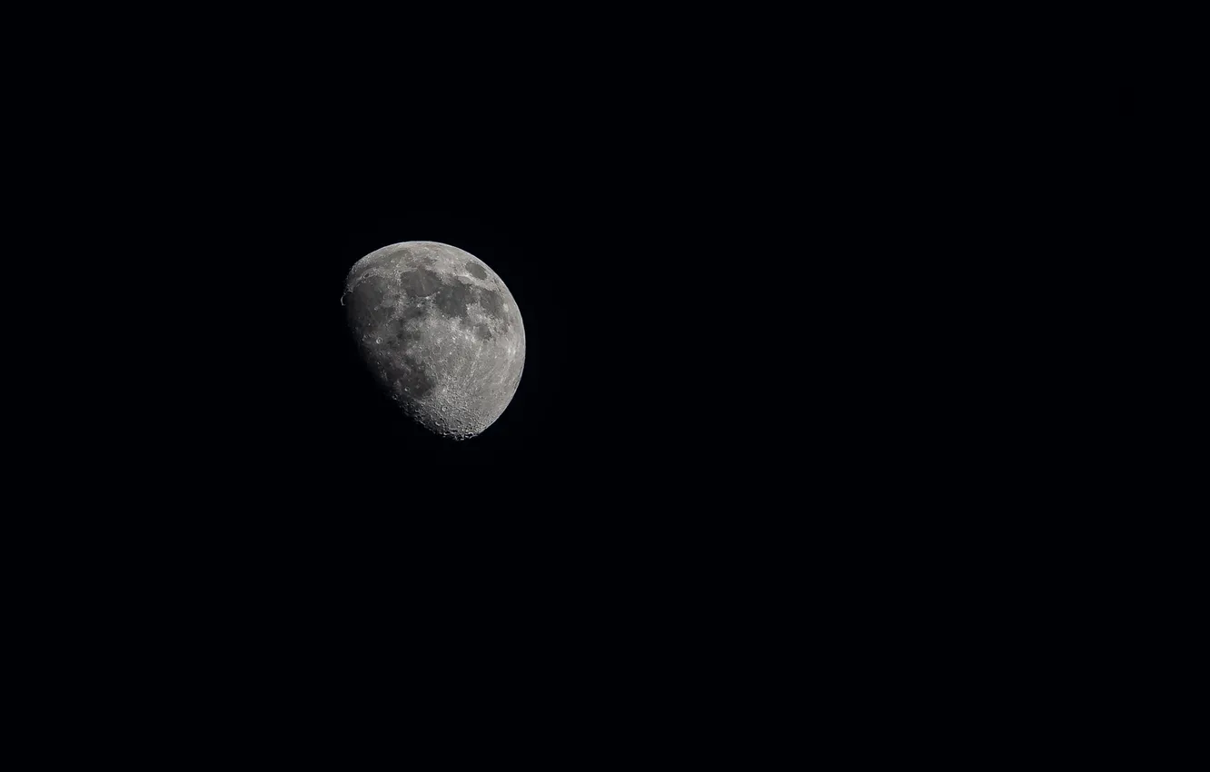 Photo wallpaper night, the moon, black background