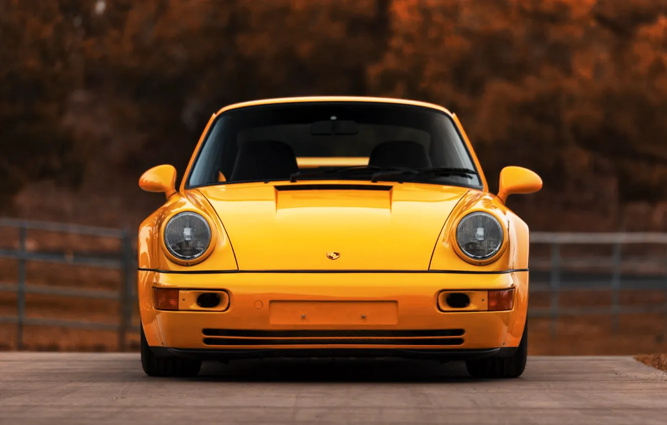 Photo wallpaper Auto, Yellow, 911, Porsche, Machine, Porsche 911, Carrera, 1993