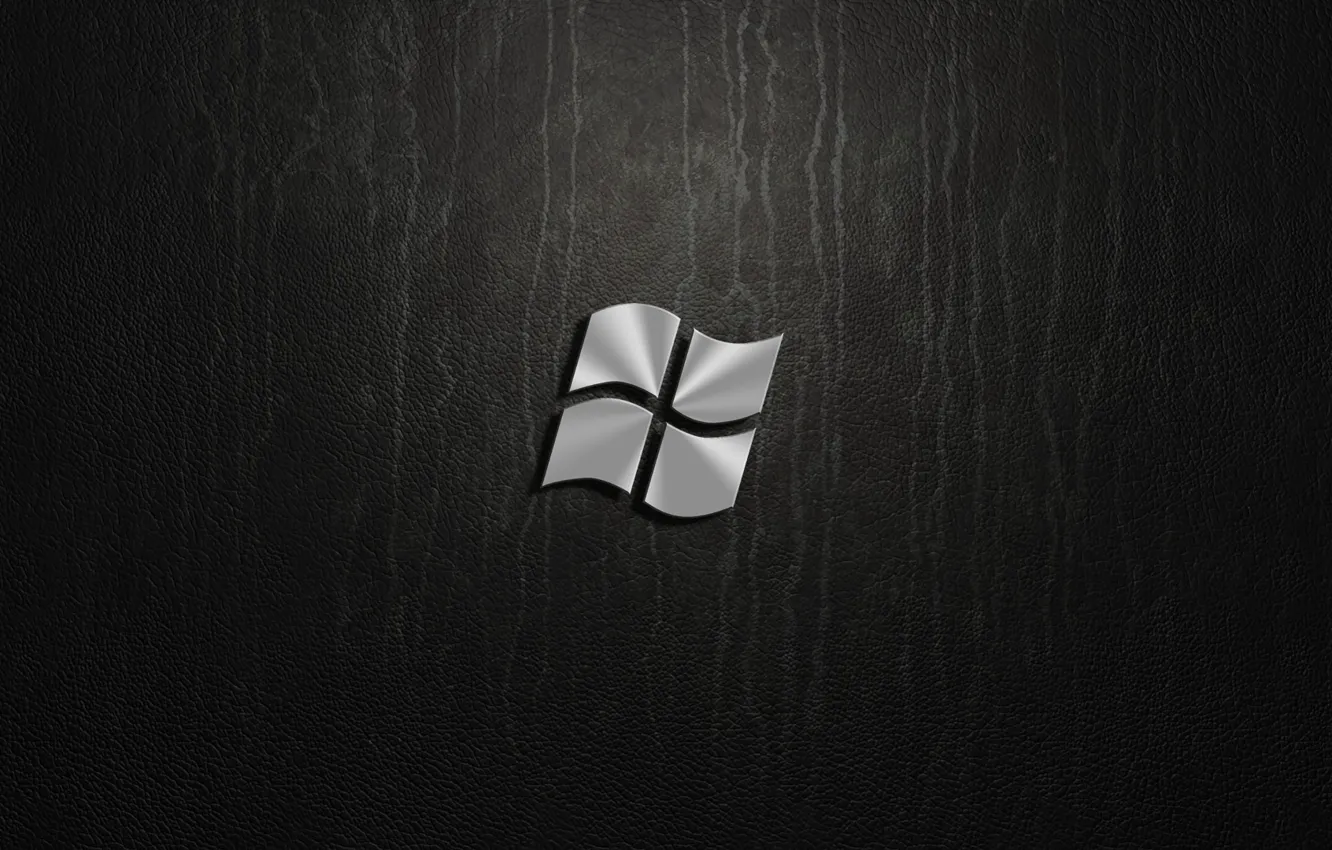 Photo wallpaper windows, silver, logo