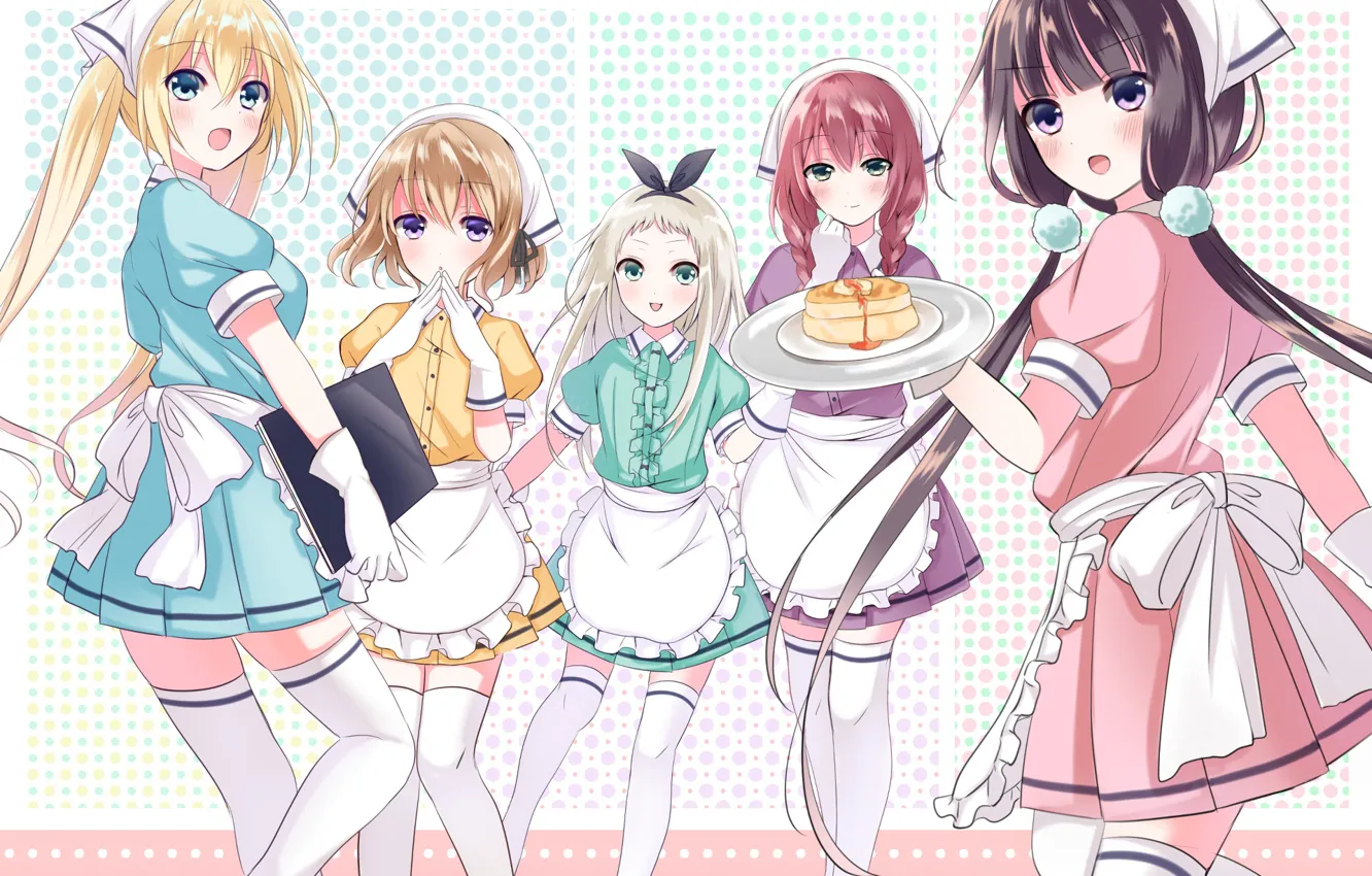 Photo wallpaper girl, group, Blend S