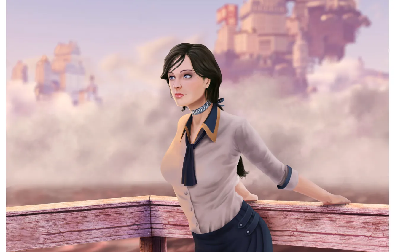 Photo wallpaper girl, beauty, art, Columbia, Elizabeth, BioShock Infinite