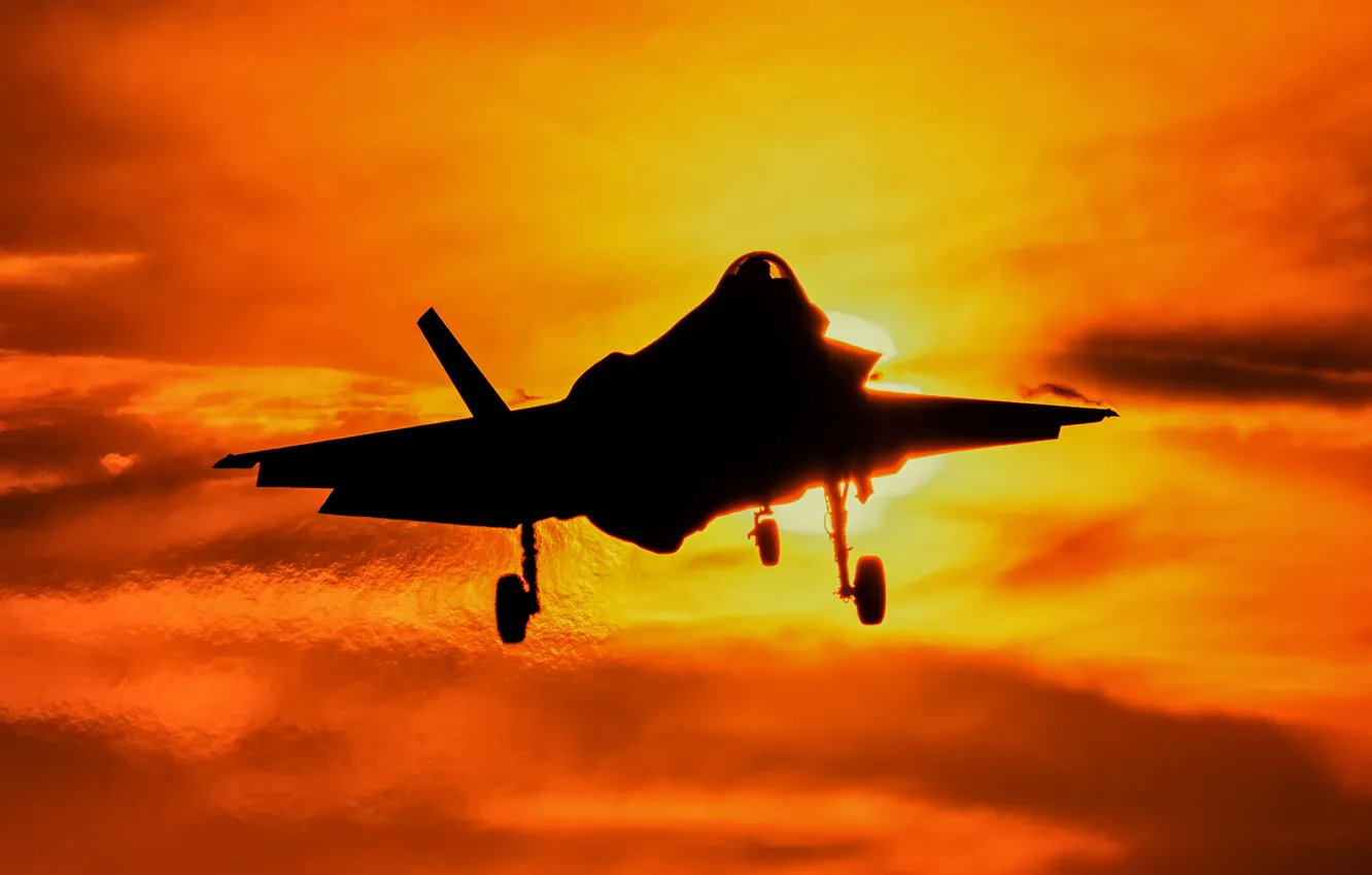 Photo wallpaper military, war, plane, jet, F35