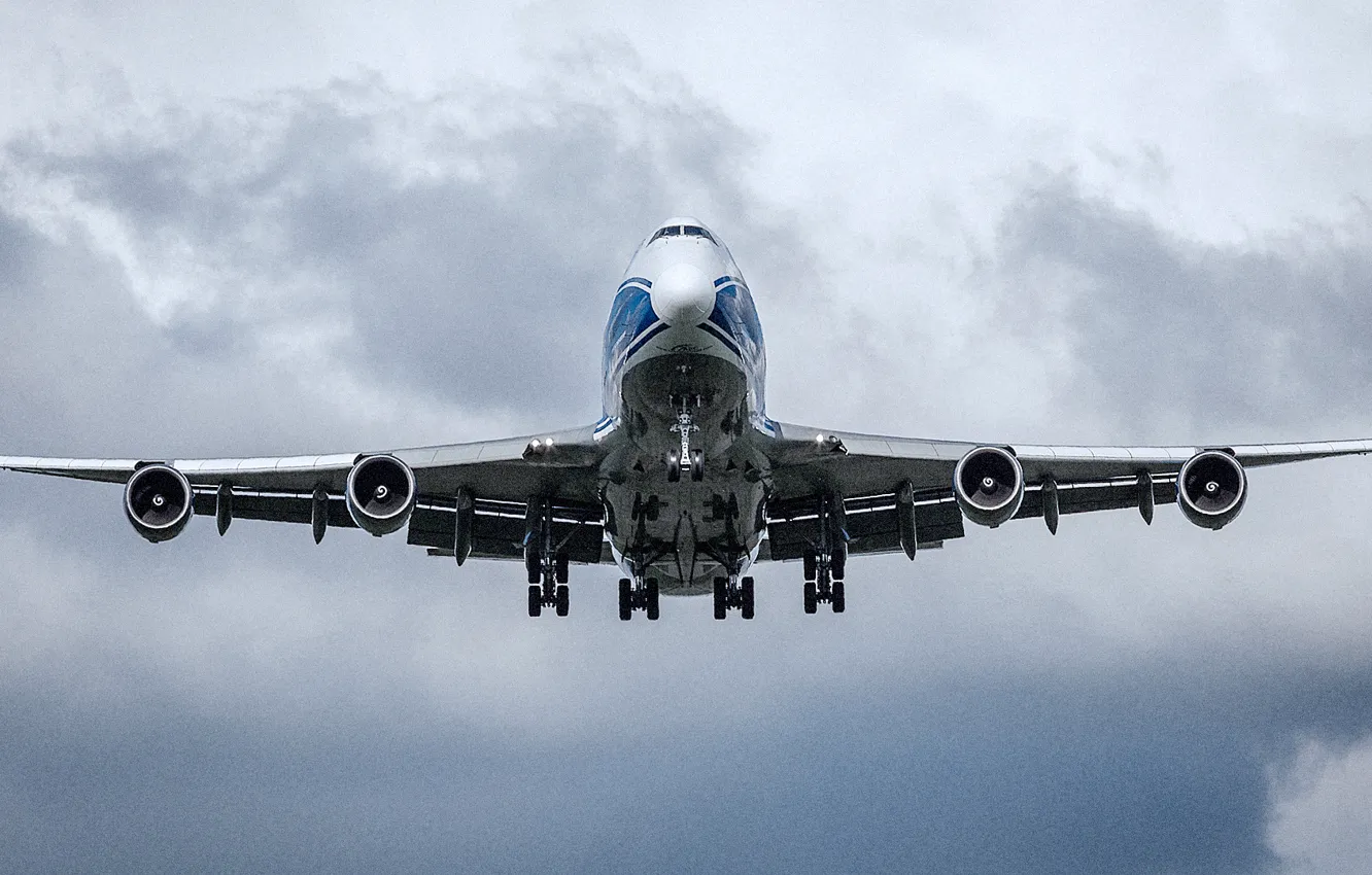 Photo wallpaper Boeing, 747, Jumbo Jet, Landing