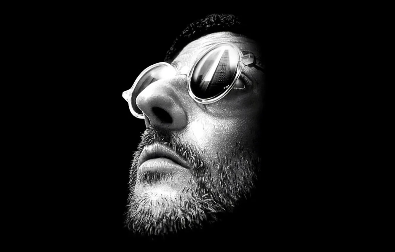 Photo wallpaper face, glasses, Leon, action, character, Leon, Luc Besson