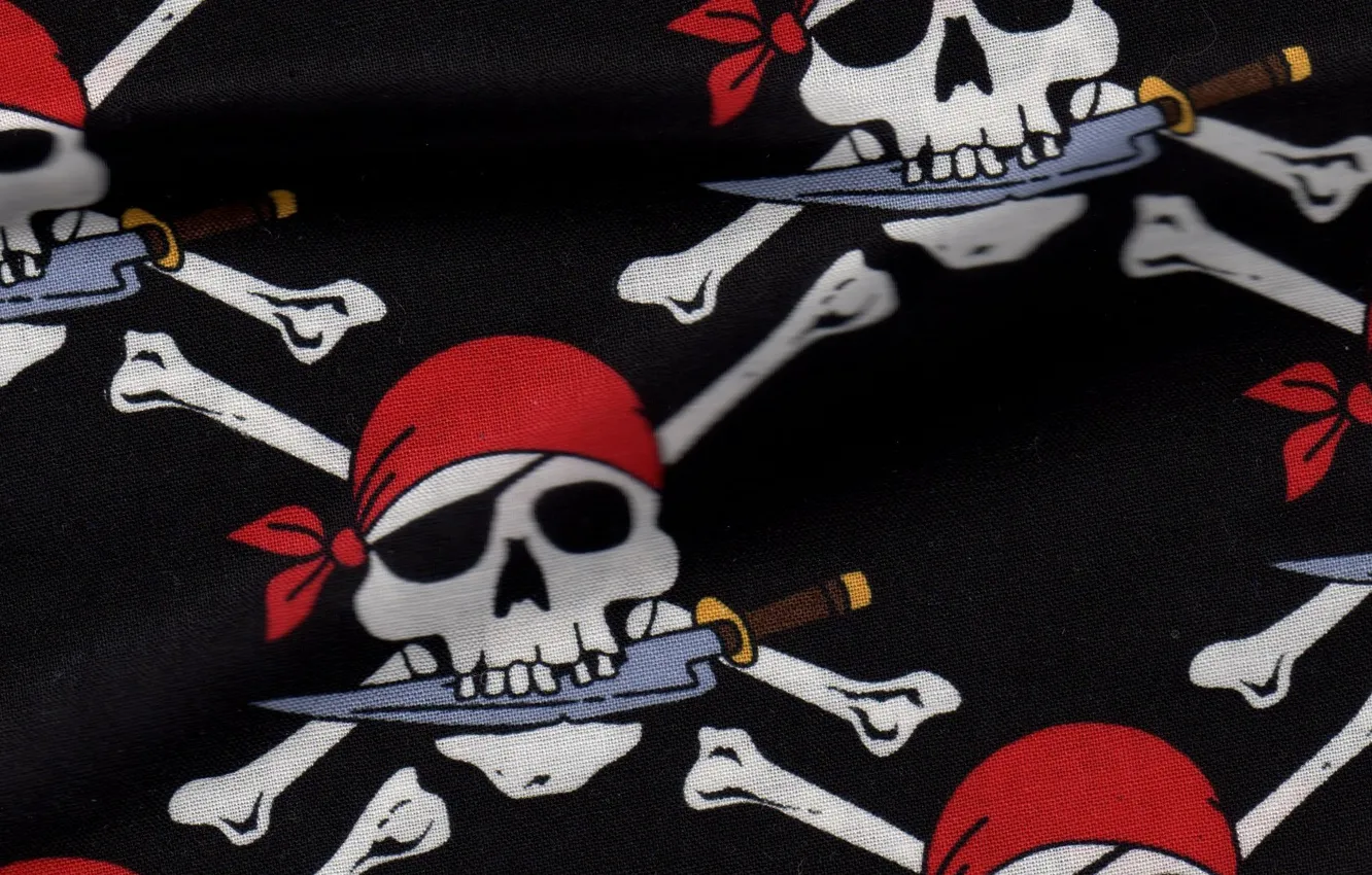 Photo wallpaper background, pirate, knife, texture, bandana, Jolly Roger