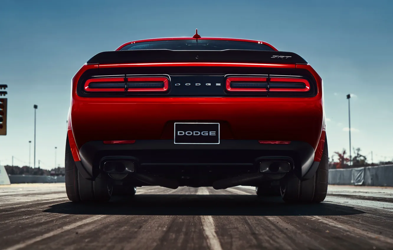 Photo wallpaper Dodge Challenger, 2018, Muscle car, SRT, Demon, 2018 Dodge Challenger SRT Demon