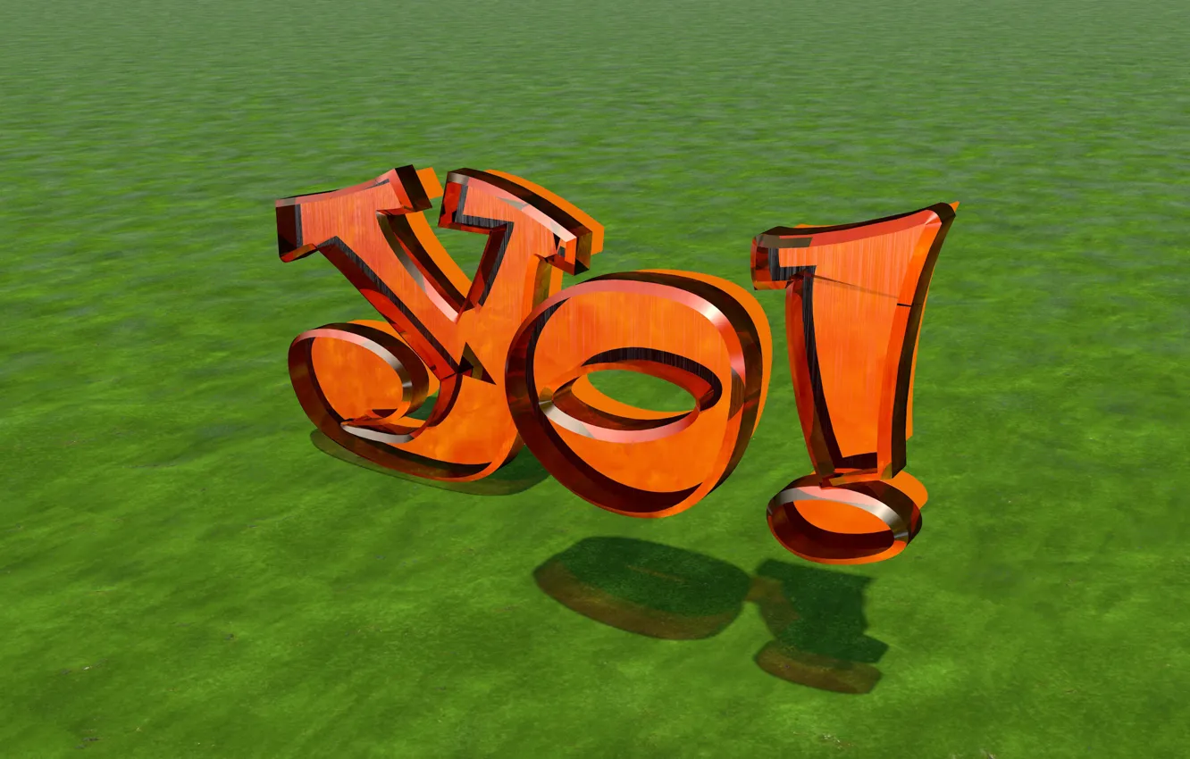 Photo wallpaper 3D graphics, bulk text, 3D Teks