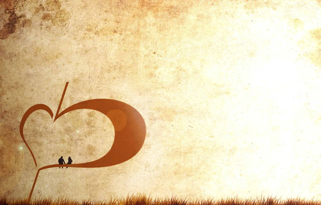 Photo wallpaper love, heart, pair, relationship, he and she