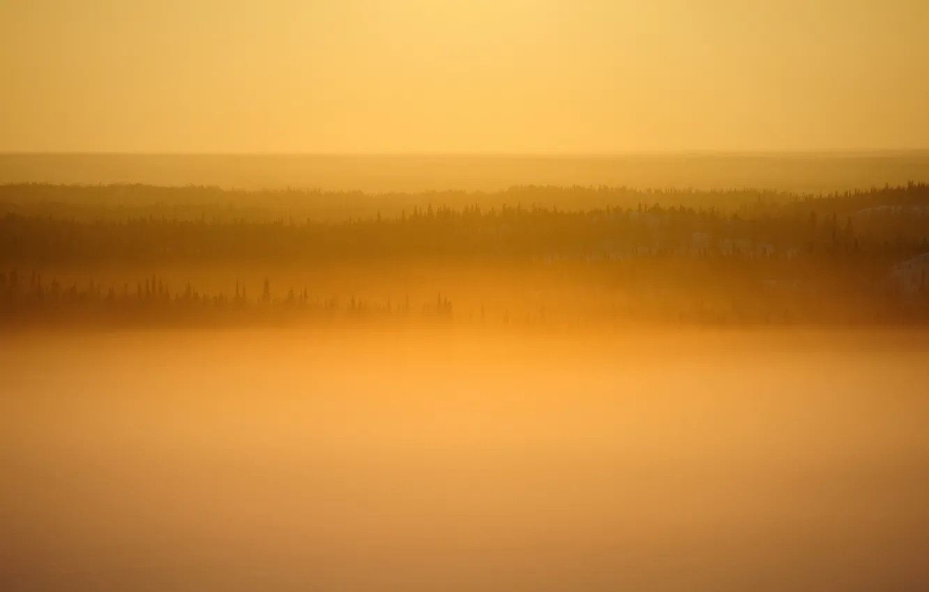 Photo wallpaper Canada, Great Slave Lake sunrise, Yellowknife, Northwest Territories