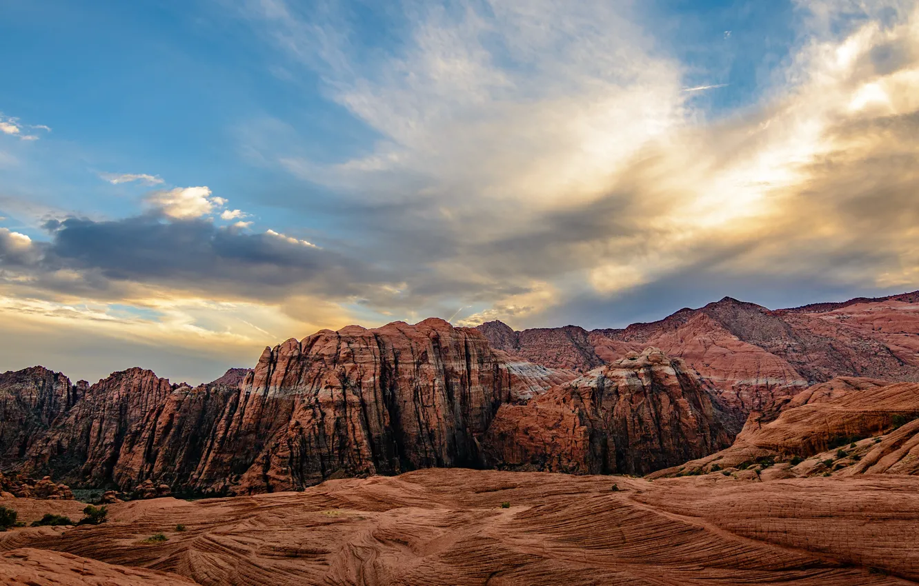 Photo wallpaper colors, desert, mountains, rocks, canyon