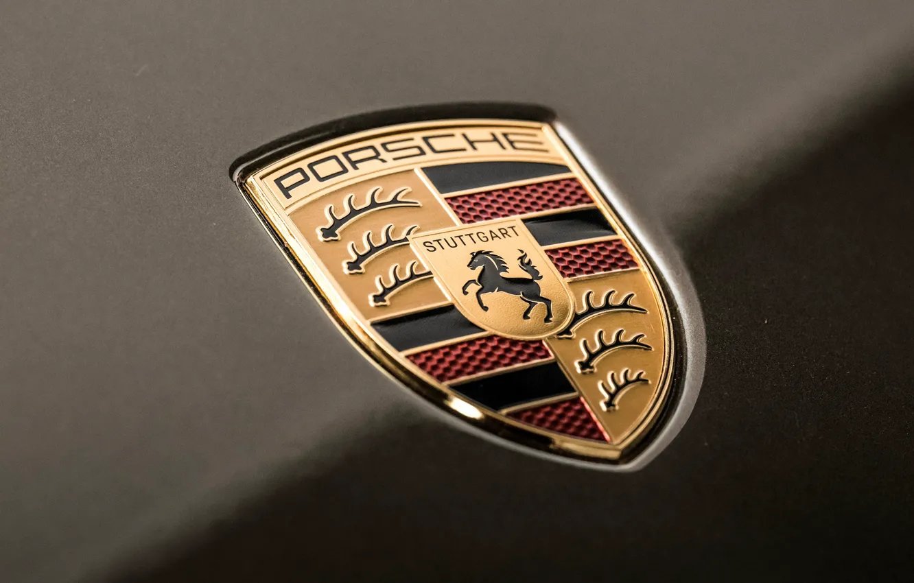 Photo wallpaper Porsche, logo, badge, Porsche Mission X