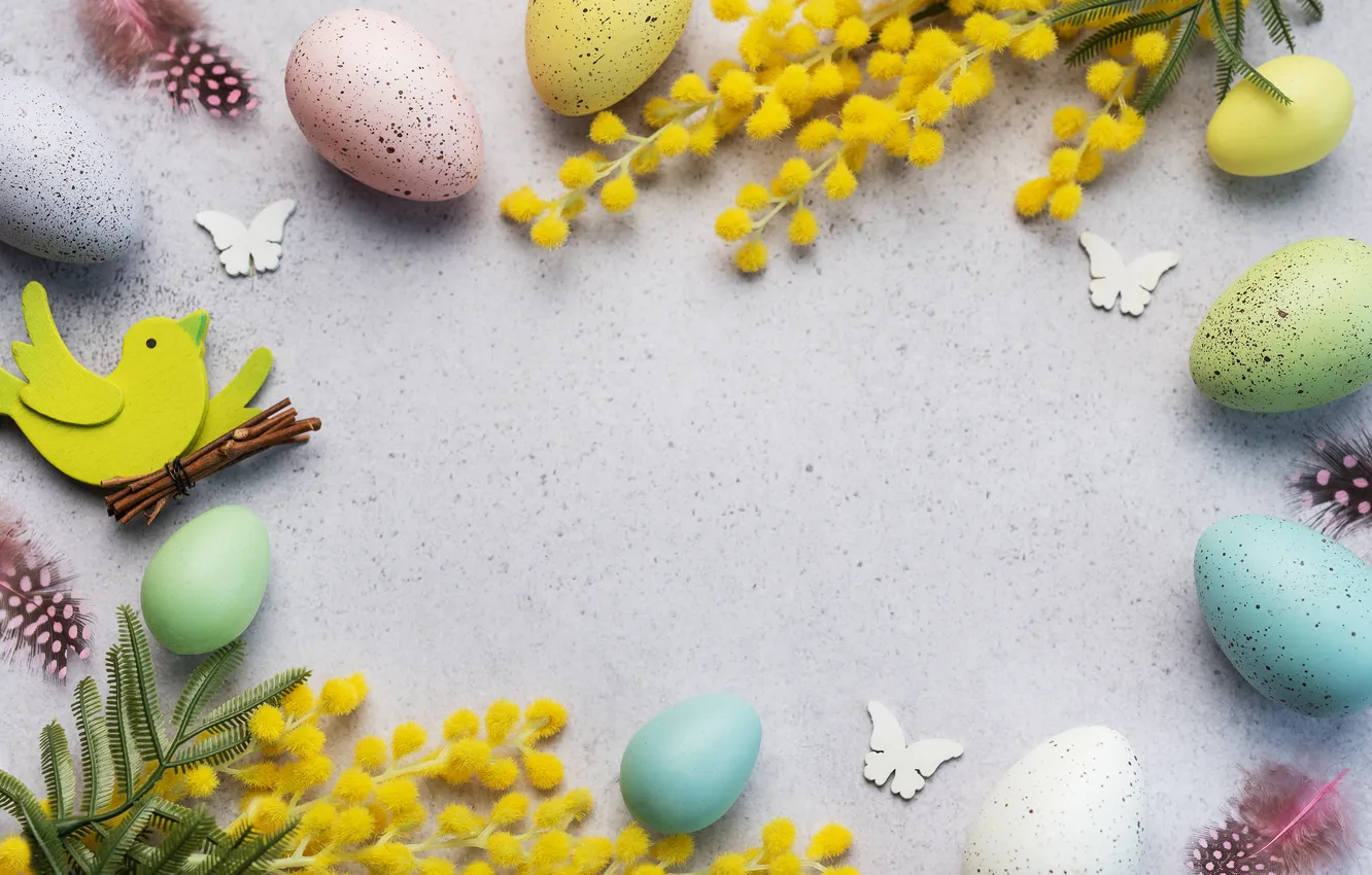 Photo wallpaper flowers, eggs, spring, colorful, Easter, flowers, spring, Easter