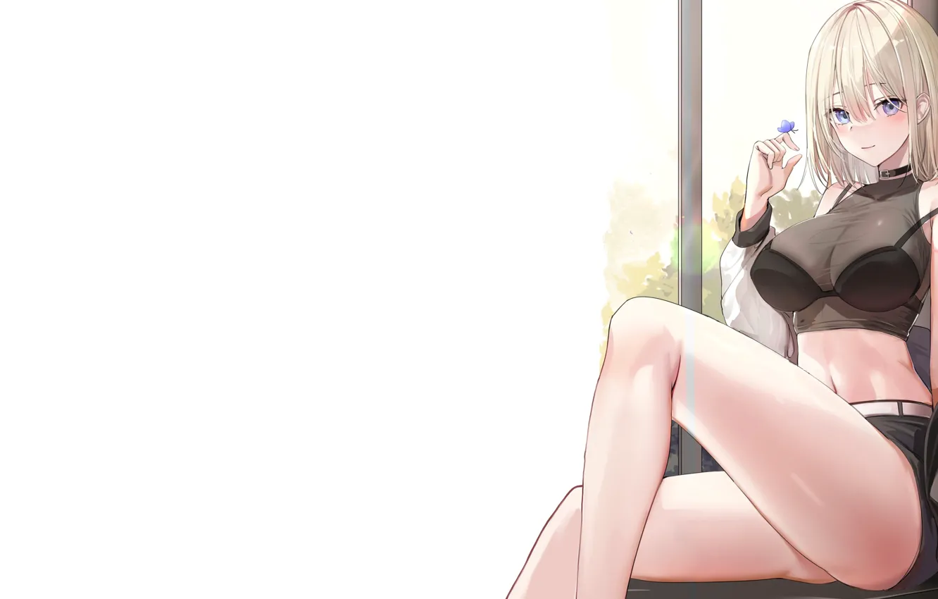 Photo wallpaper girl, hot, sexy, boobs, anime, pretty, babe, oppai