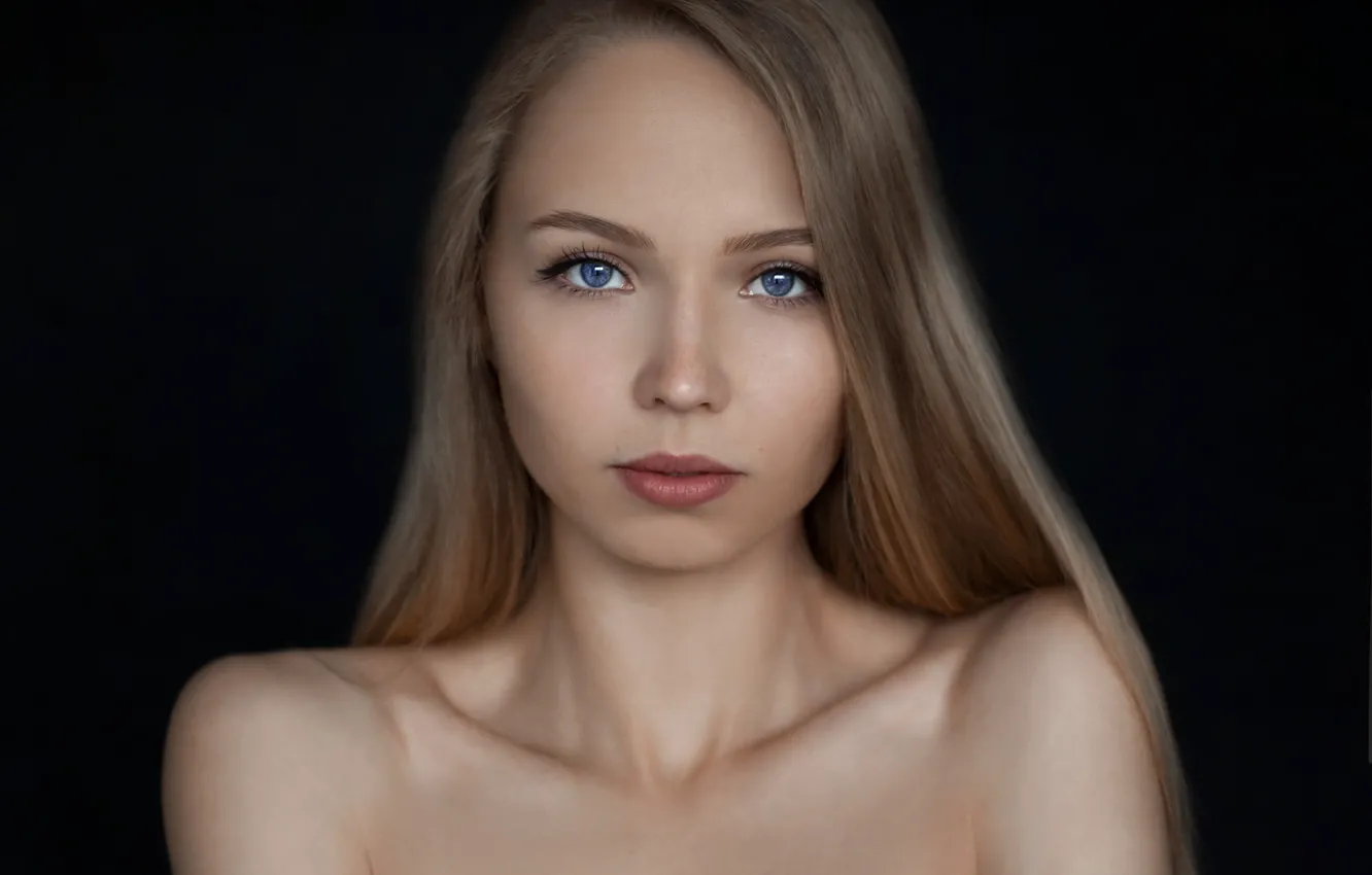 Photo wallpaper look, girl, face, portrait, Eugene Sibirev