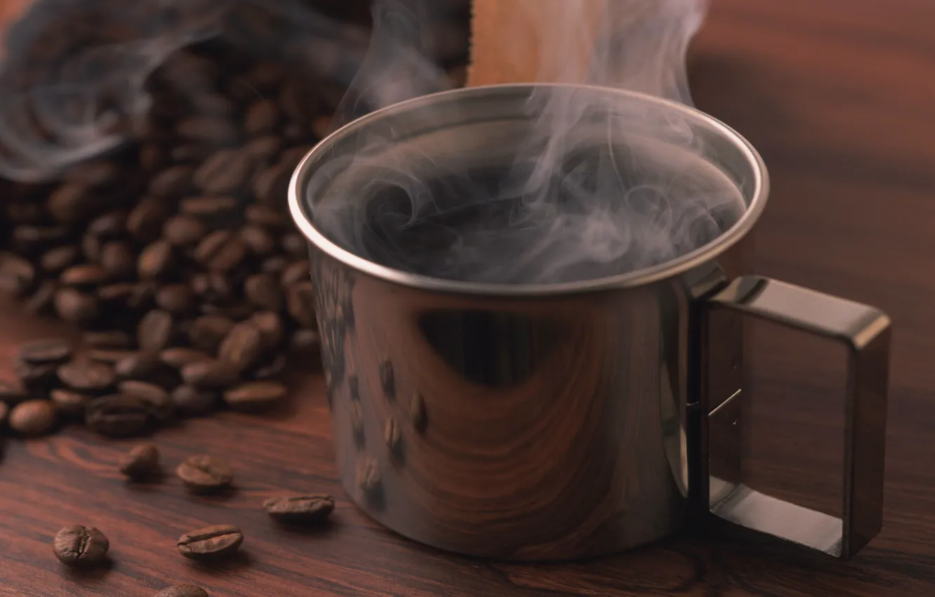 Photo wallpaper coffee, grain, Cup, miscellaneous coffe, cup of black coffe