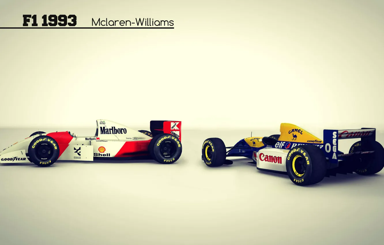 Photo wallpaper McLaren, vintage, Formula 1, cars, williams, Senna, Gran Prix