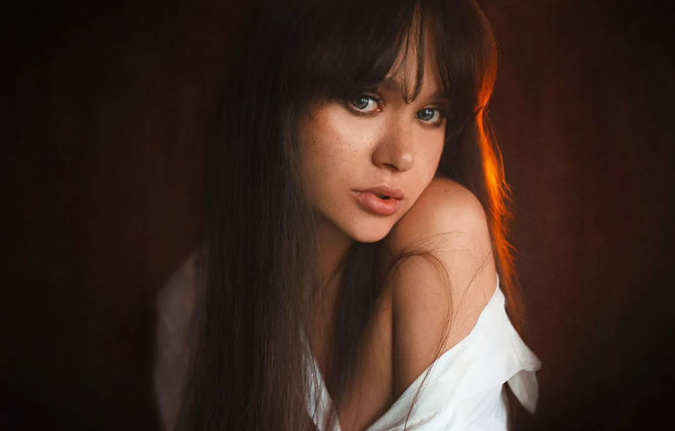 Photo wallpaper look, girl, hair, Masha, Alexey Slesarev