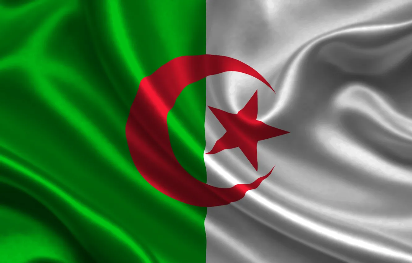 Photo wallpaper flag, Algeria, algeria