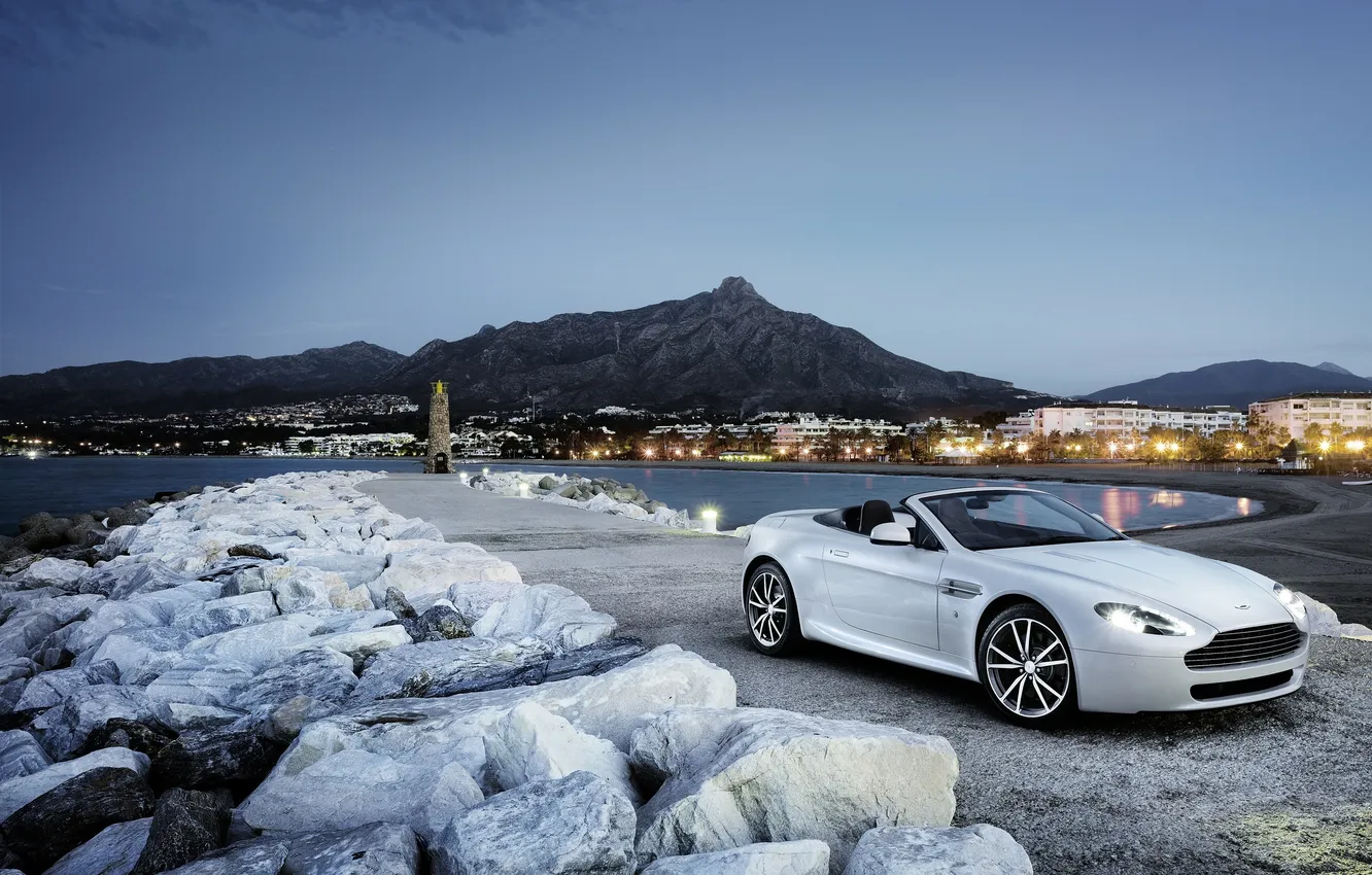 Photo wallpaper Aston Martin, Vantage, Aston Martin, convertible, cars, auto, Wallpaper HD, Cabrio