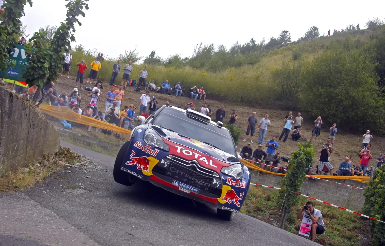 Photo wallpaper people, turn, Citroen, Citroen, Red Bull, DS3, WRC, the front