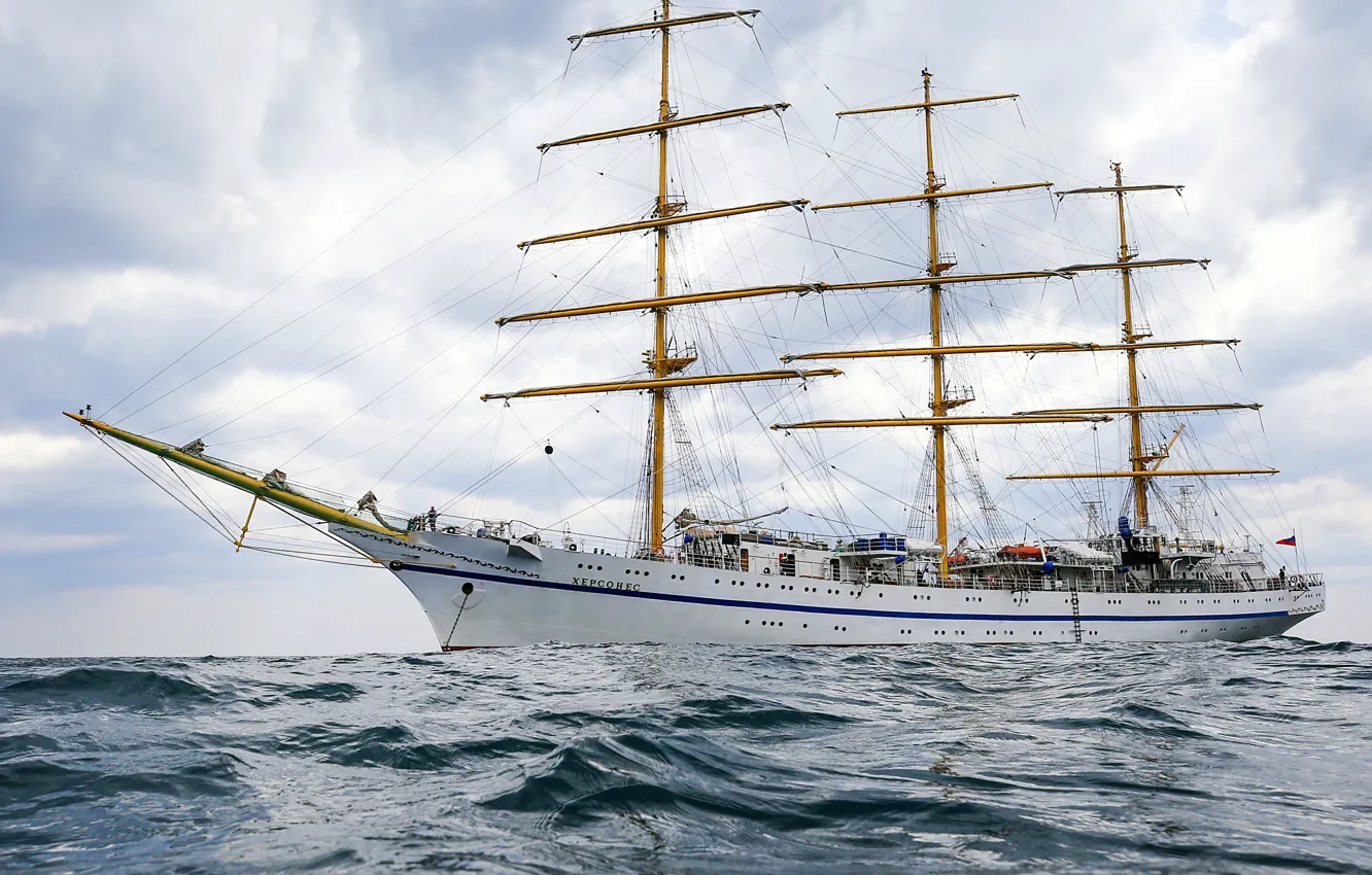 Photo wallpaper ship, the black sea, sailing, training, Hersonissos