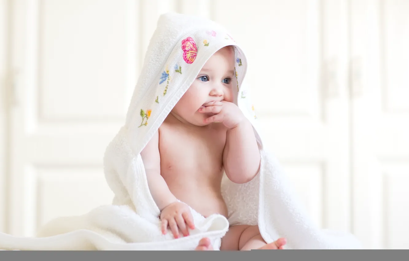 Photo wallpaper sweetheart, baby, blanket