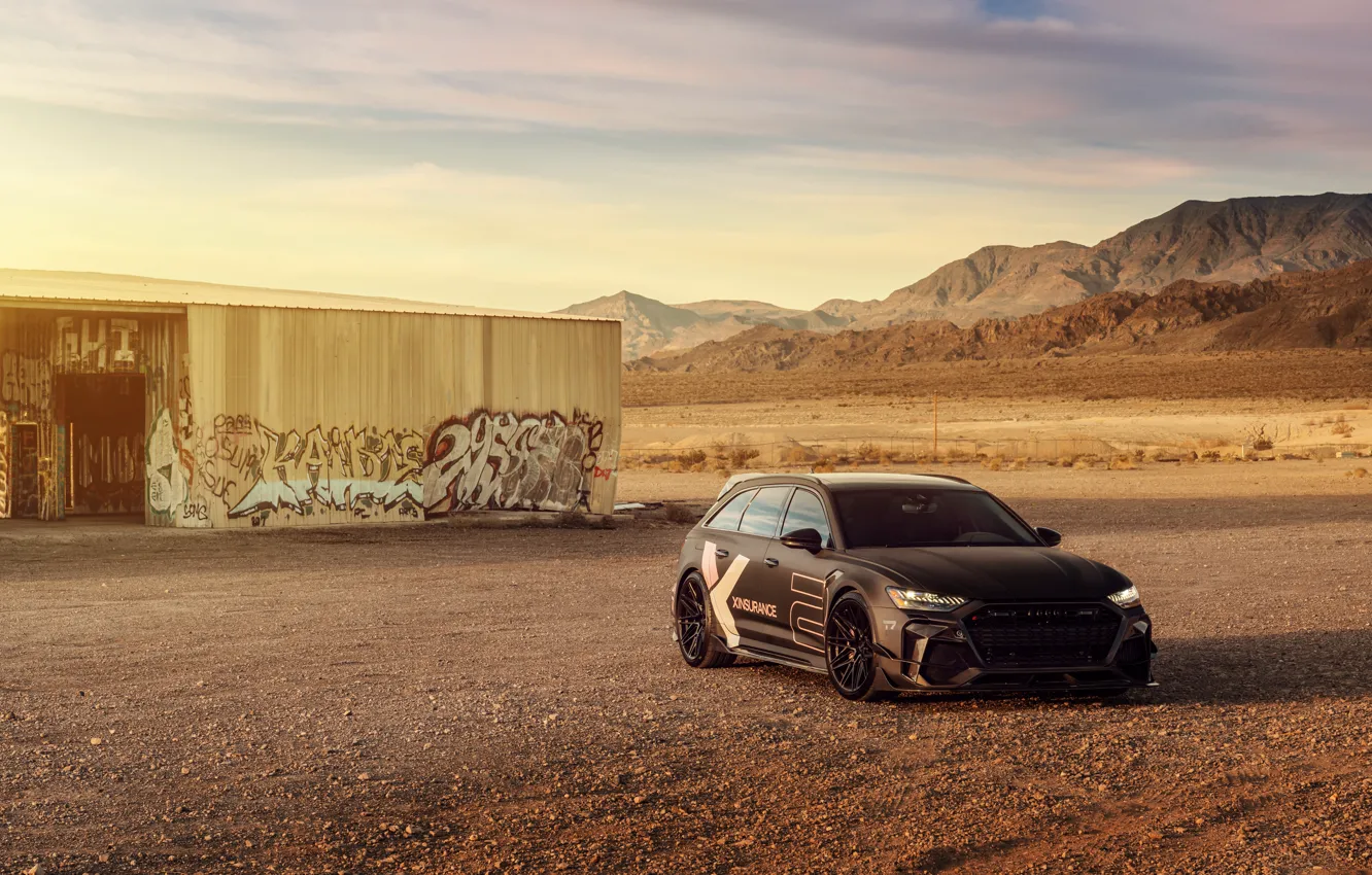 Wallpaper Mountains, RS6, C8, Matte black for mobile and desktop ...