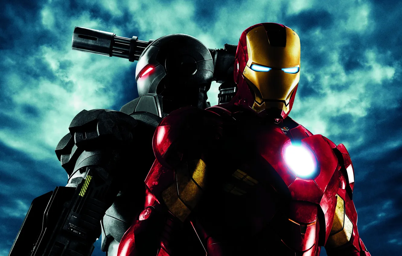 Photo wallpaper weapons, fiction, costume, two, poster, Iron man 2, Iron Man 2, comic