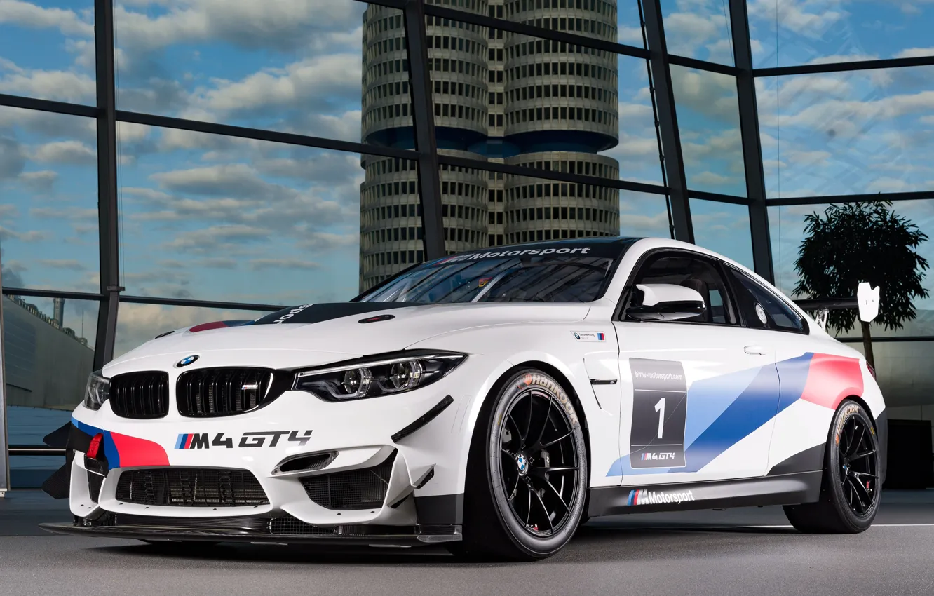 Photo wallpaper BMW, racing car, 2018, GT4, BMW M4