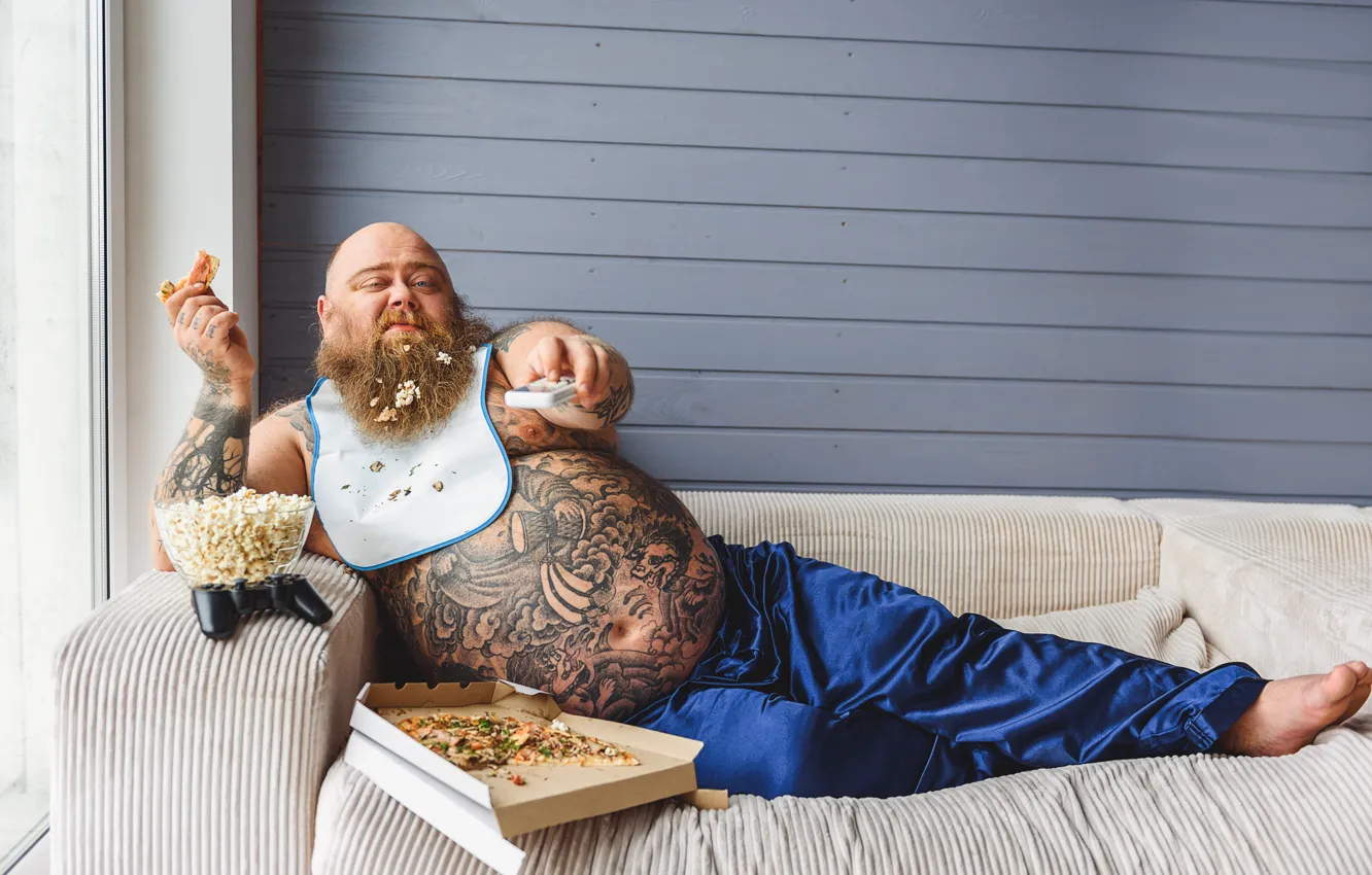 Photo wallpaper food, comfort, tattoos, fat