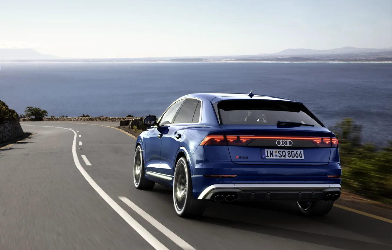 Photo wallpaper Audi, road, Drive, SQ8, Audi SQ8 TFSI