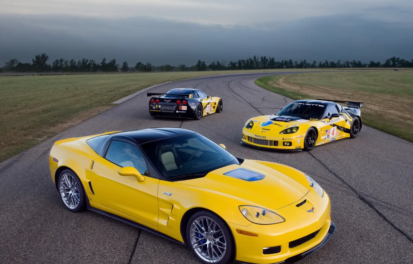 Photo wallpaper Corvette, Chevrolet, track