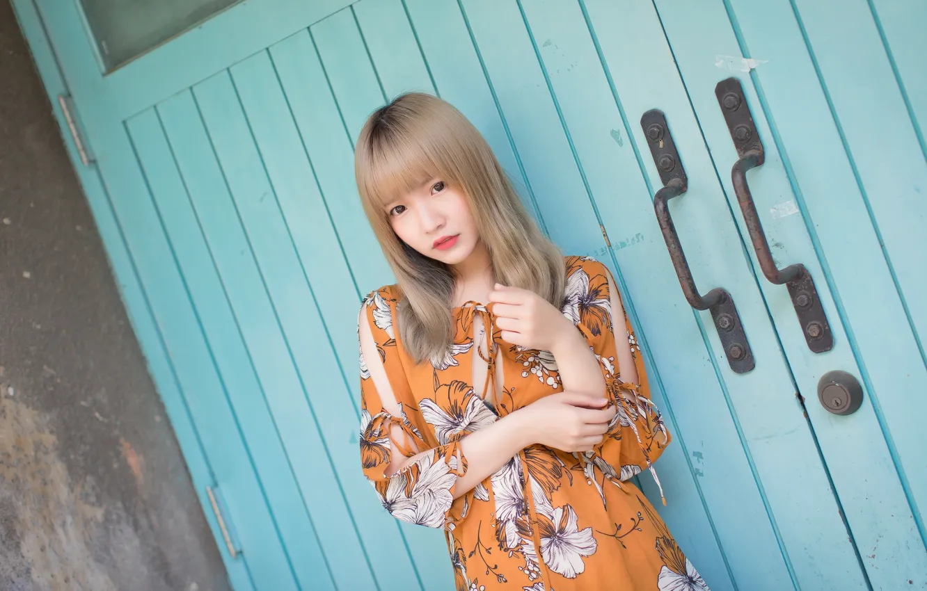 Photo wallpaper girl, Asian, cutie