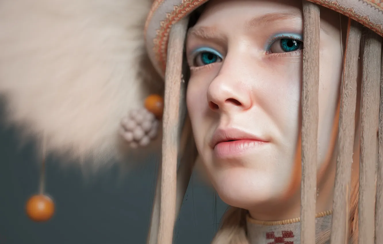 Photo wallpaper girl, costume, dreadlocks, rite, MT 484, Andrew Valeanu