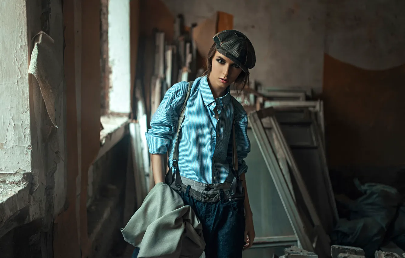 Photo wallpaper cap, shirt, Vika, George Chernyadev, Victoria Vishnevskaya, working style, Vagrant