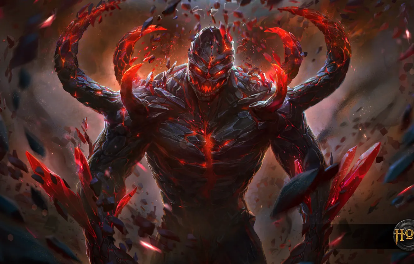 Photo wallpaper magic, monster, hon, Golem, Heroes of Newerth, Adrenaline