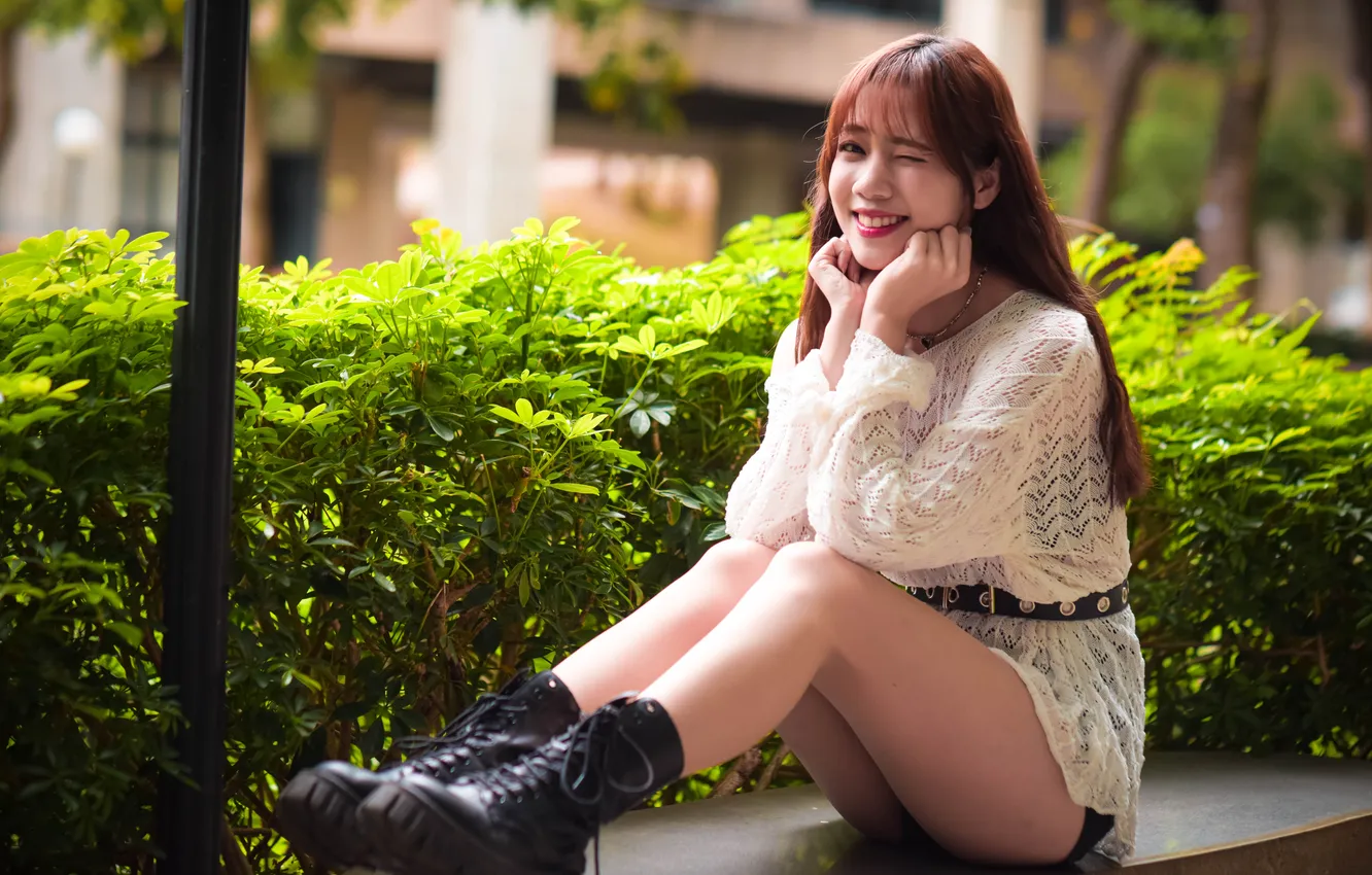 Photo wallpaper girl, mood, Asian