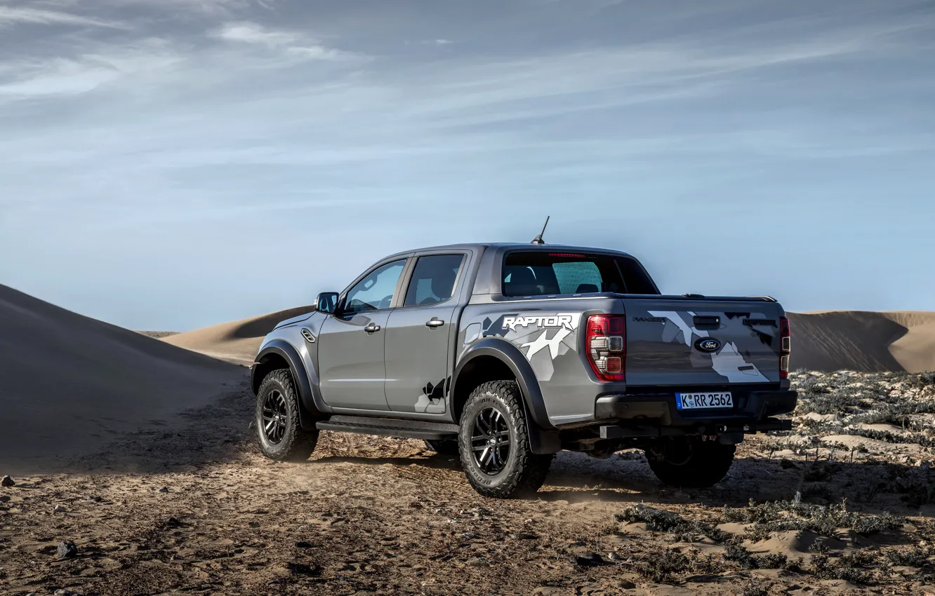 Photo wallpaper the sky, grey, Ford, Raptor, Heath, pickup, Ranger, 2019