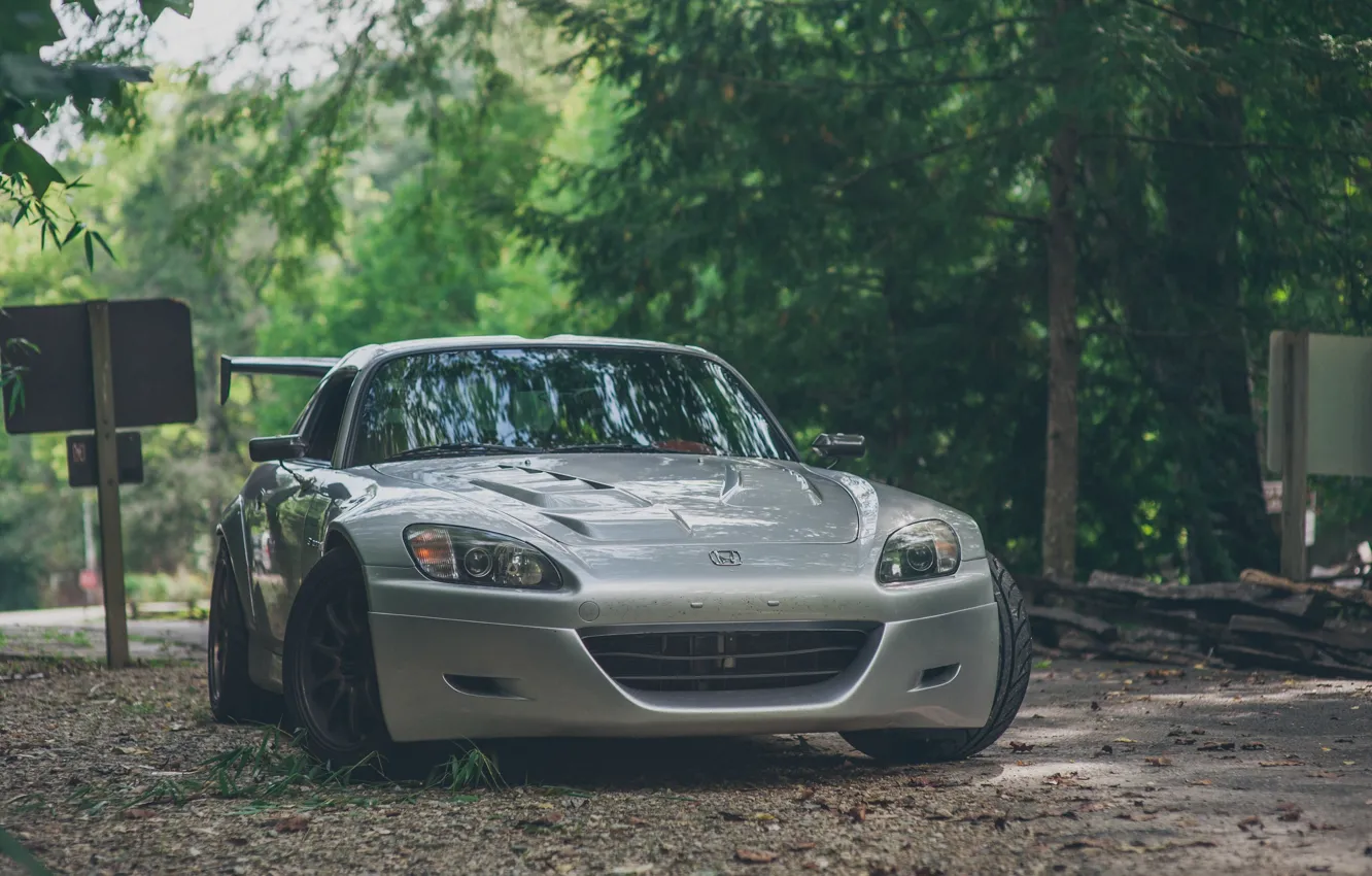 Photo wallpaper forest, nature, honda, japan, Honda, jdm, tuning, s2000