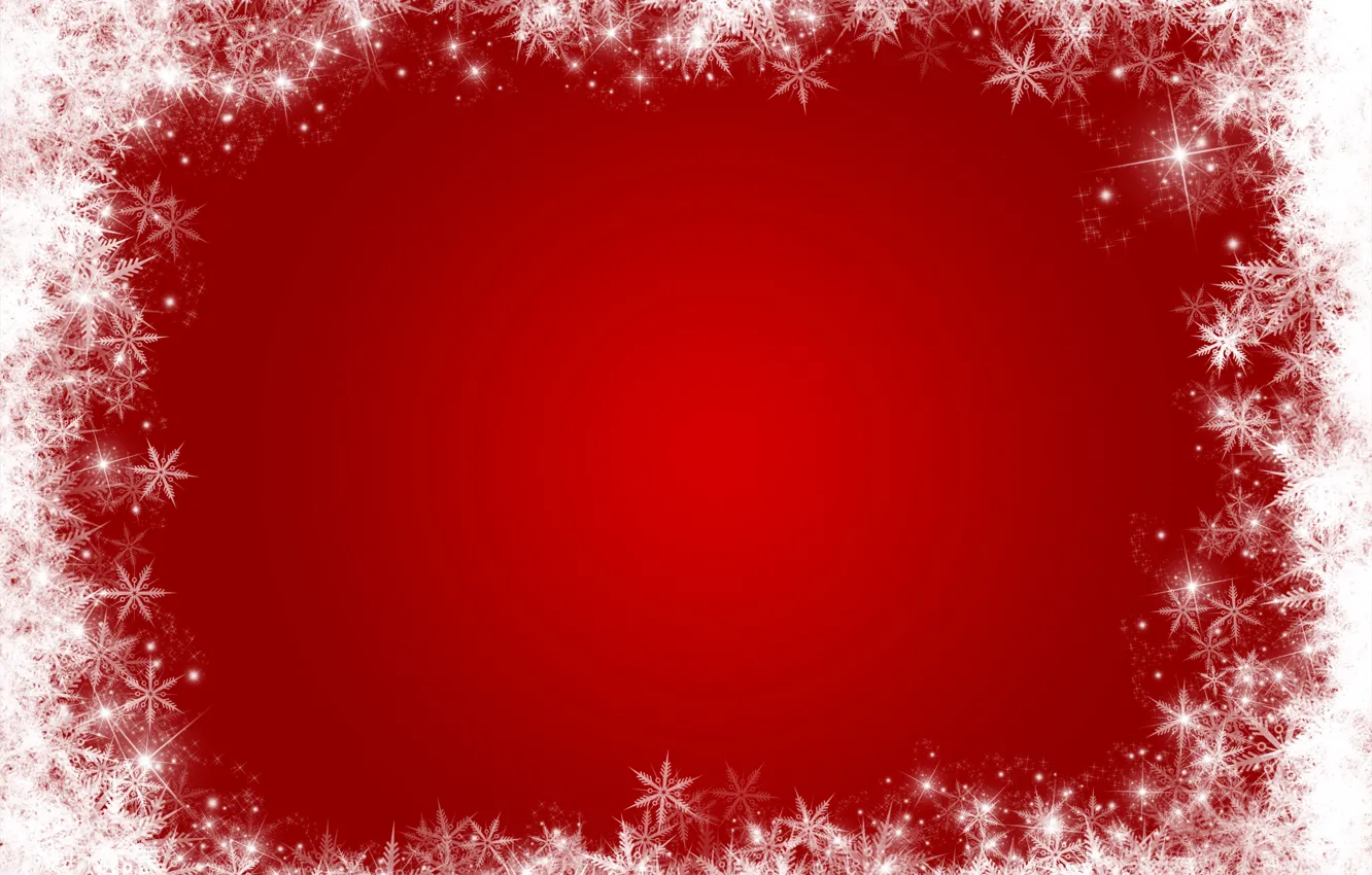 Photo wallpaper winter, snow, snowflakes, red, background, red, Christmas, winter