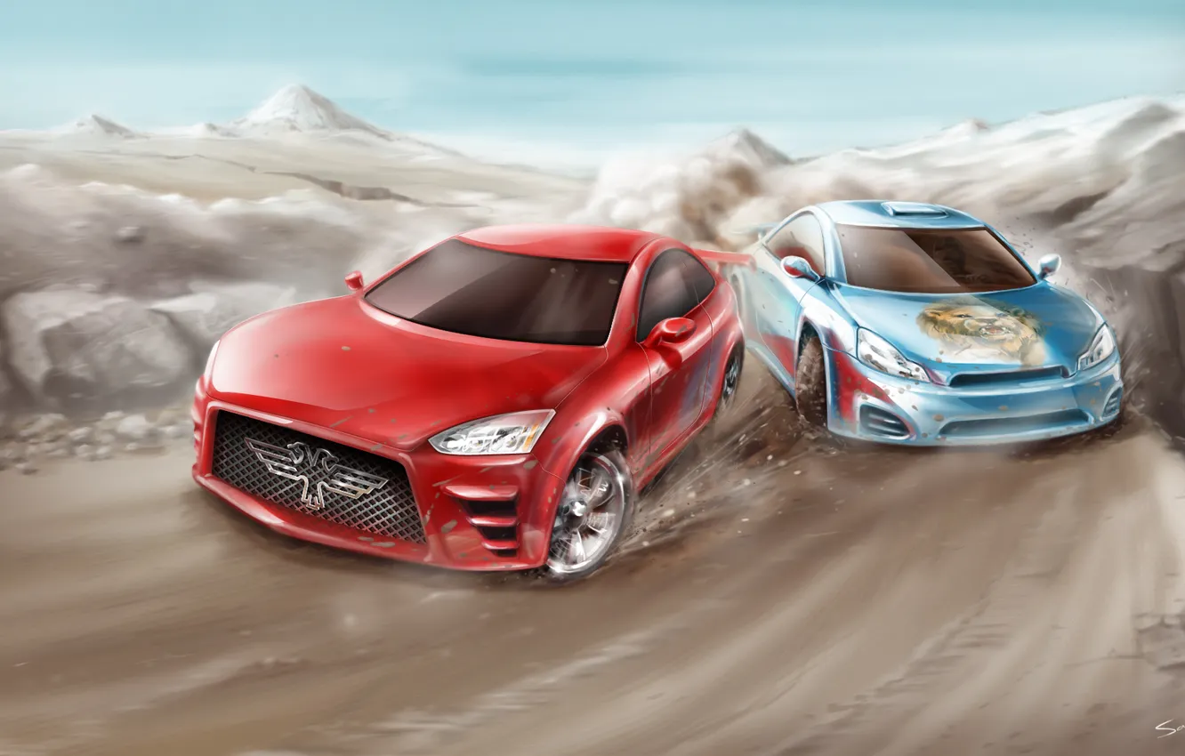 Photo wallpaper machine, auto, landscape, race, sport, The fast and the furious, Drive