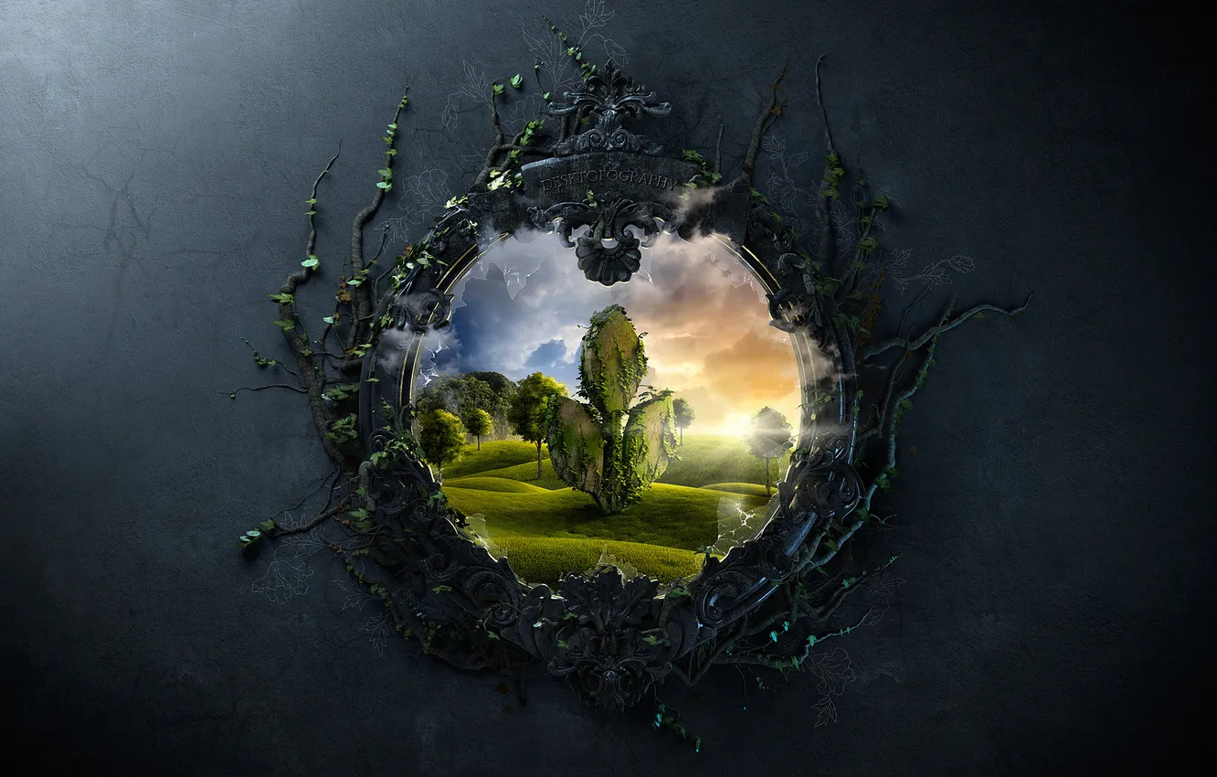 Photo wallpaper frame, logo, TheEndOfPandora