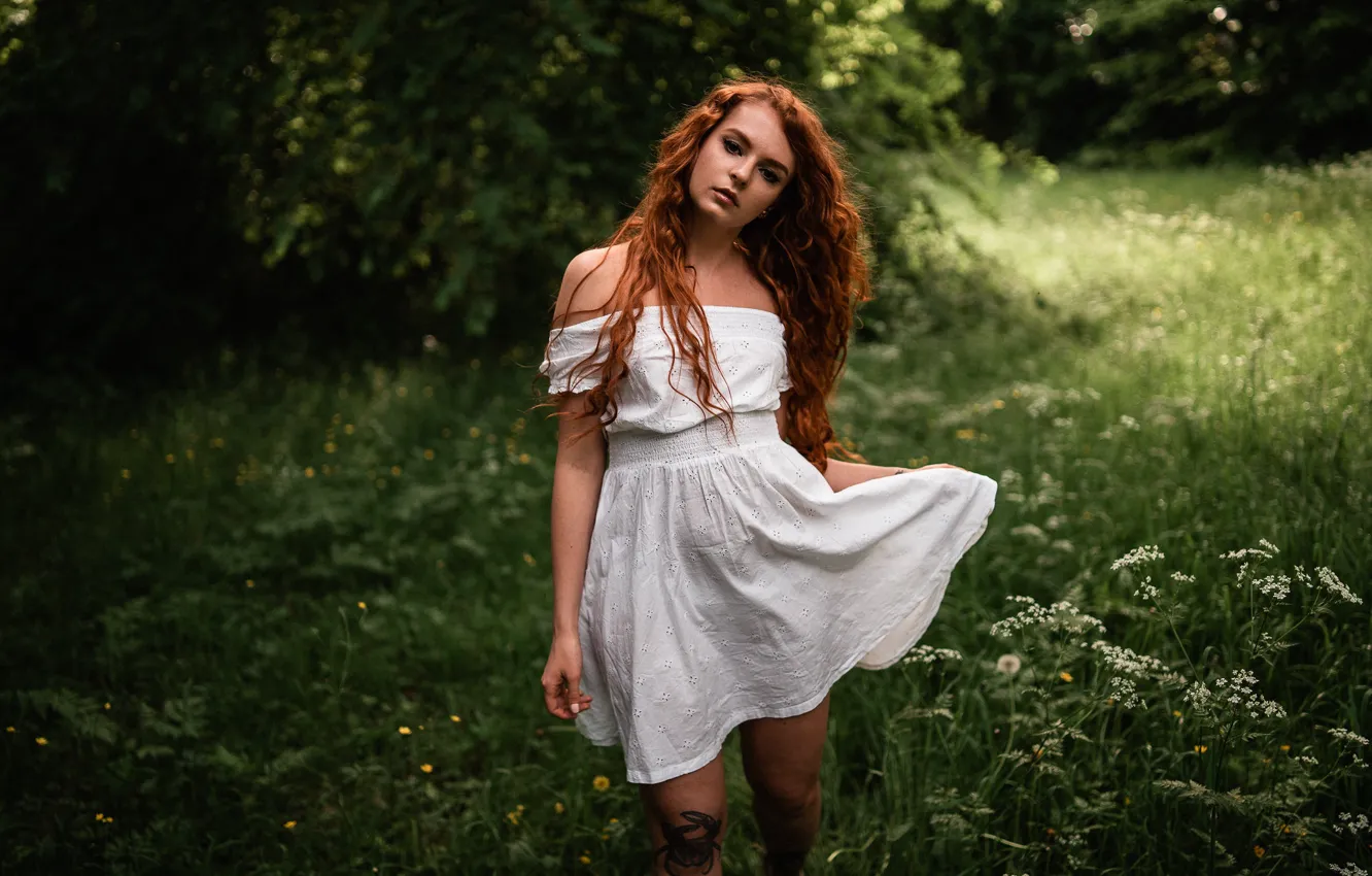 Photo wallpaper summer, girl, nature