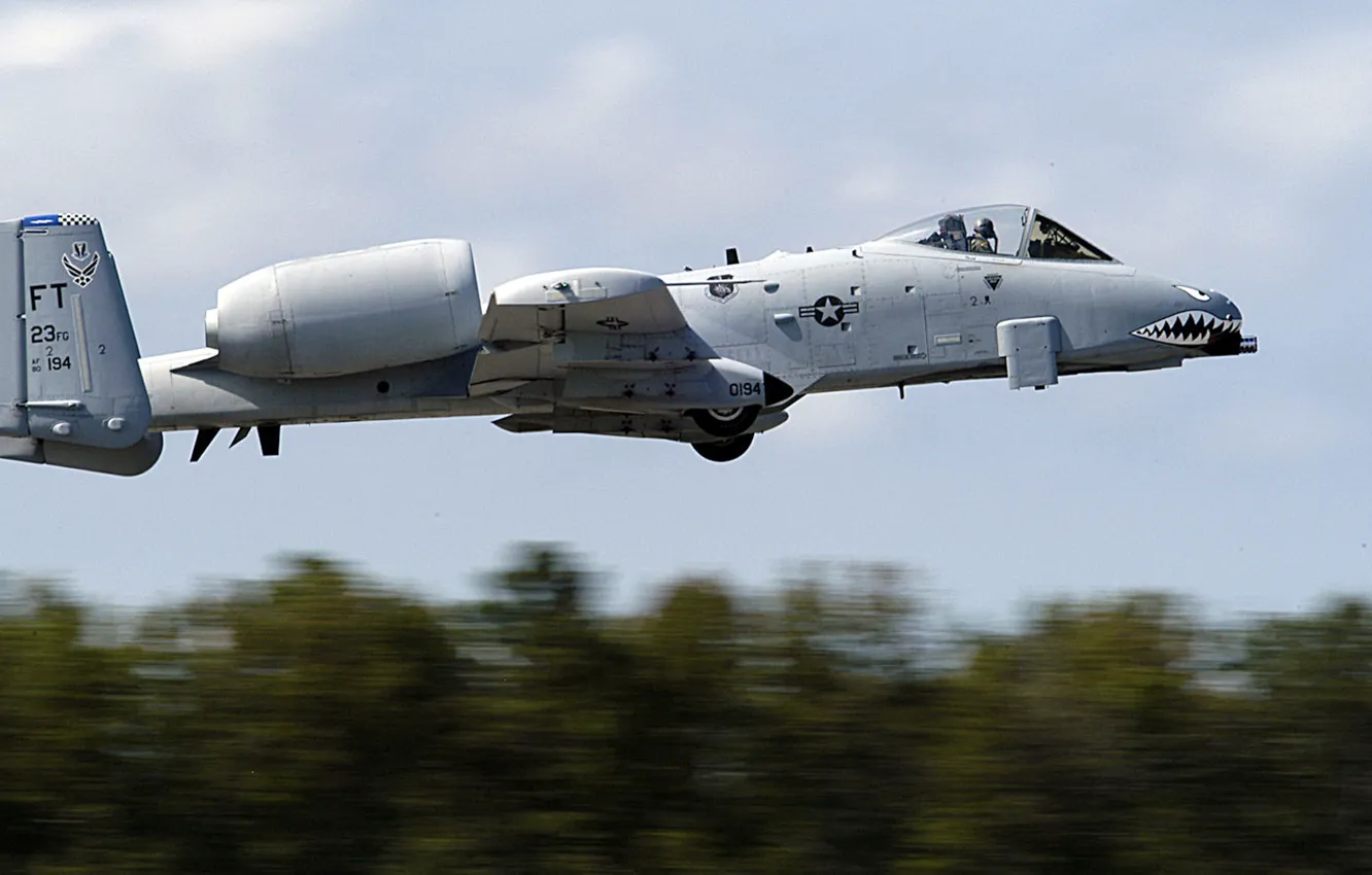 Photo wallpaper attack, American, A-10, Fairchild, Thunderbolt II, Republic, single, armored