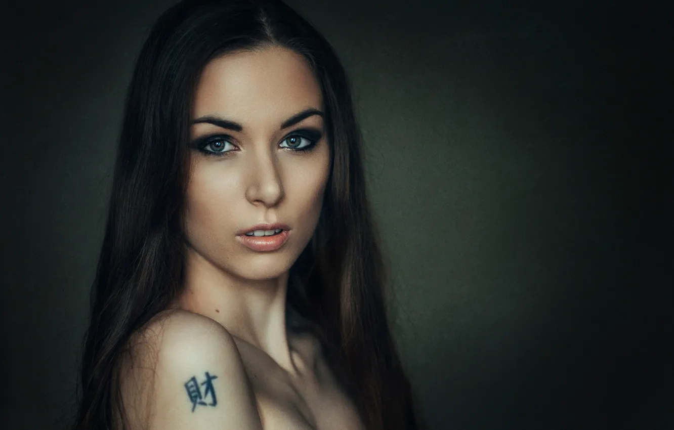 Photo wallpaper shoulders, tattoo, Masha, just Mary