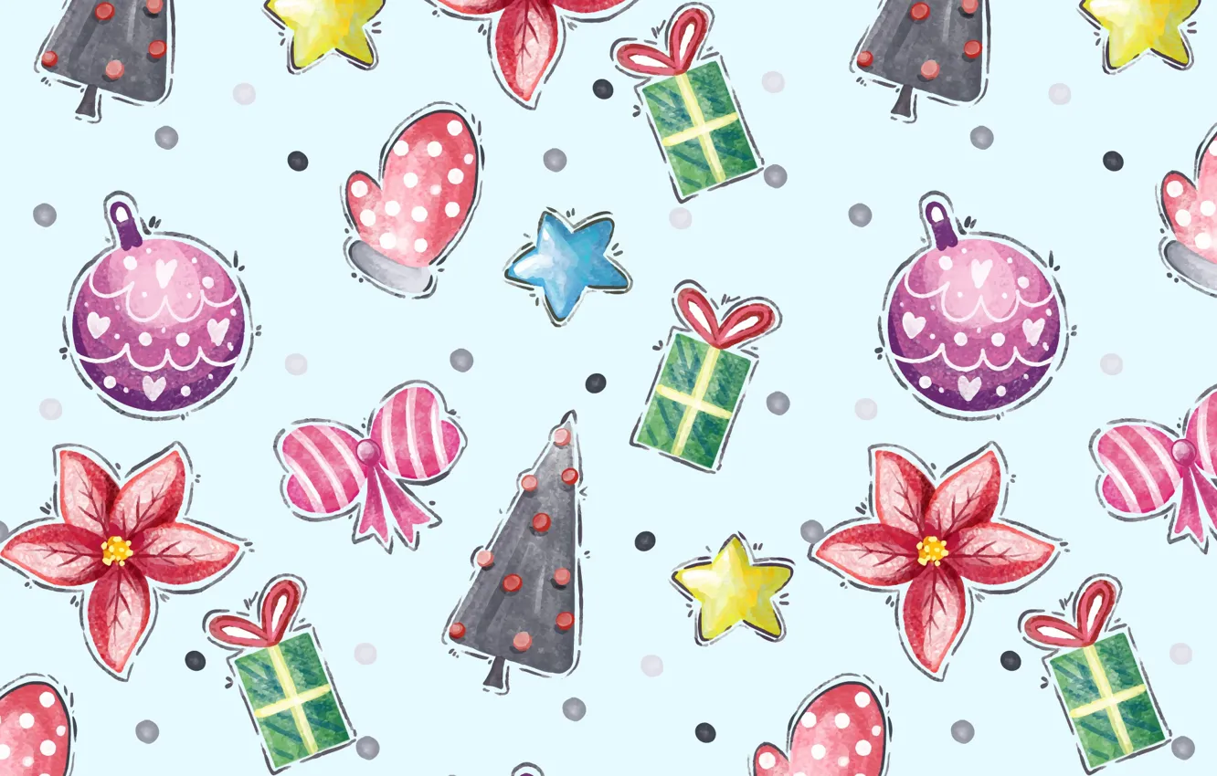 Photo wallpaper background, holiday, blue, toys, new year, vector, texture, Winter