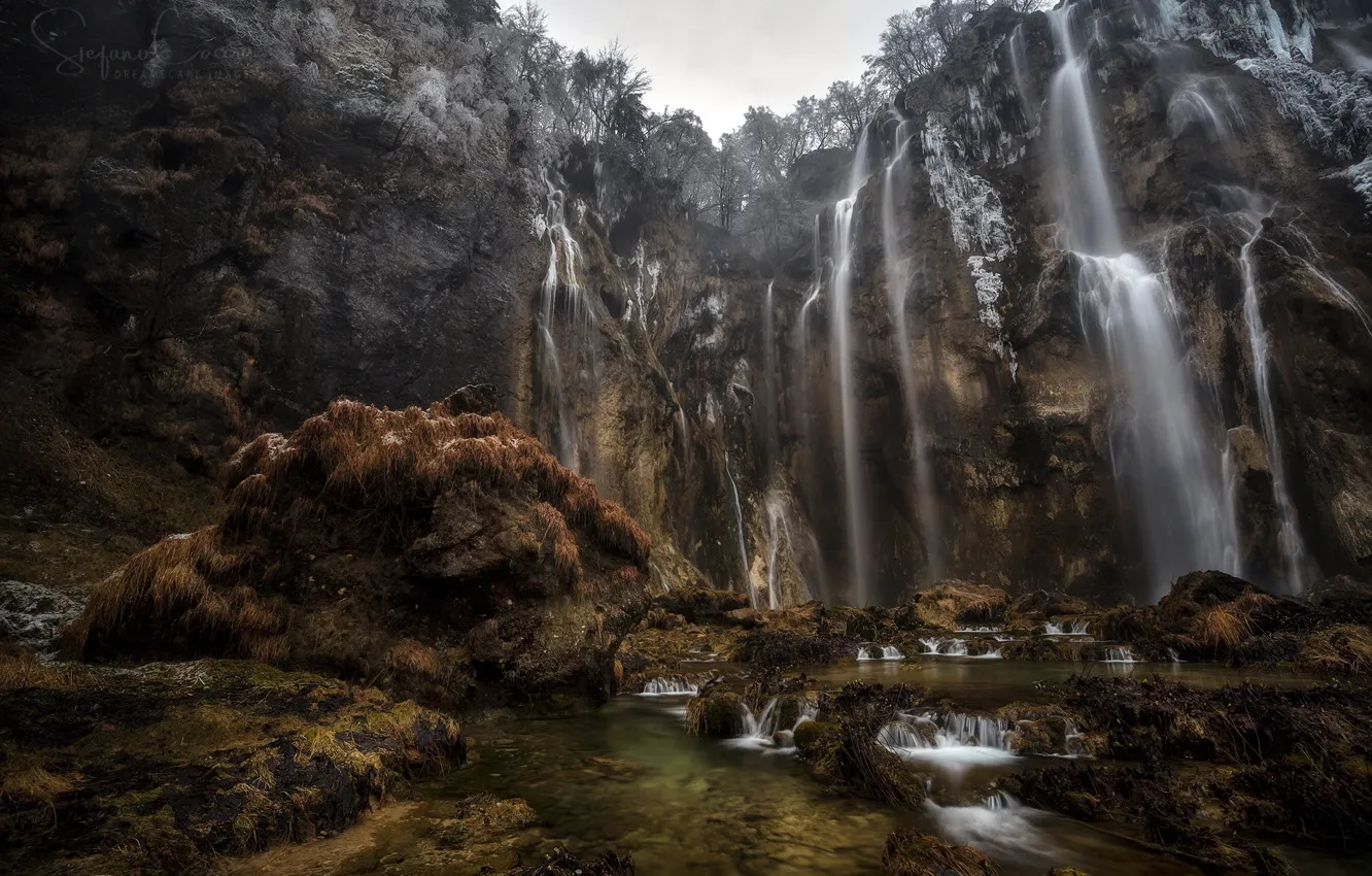 Photo wallpaper Croatia, Waterfalls, Plitvicje National park