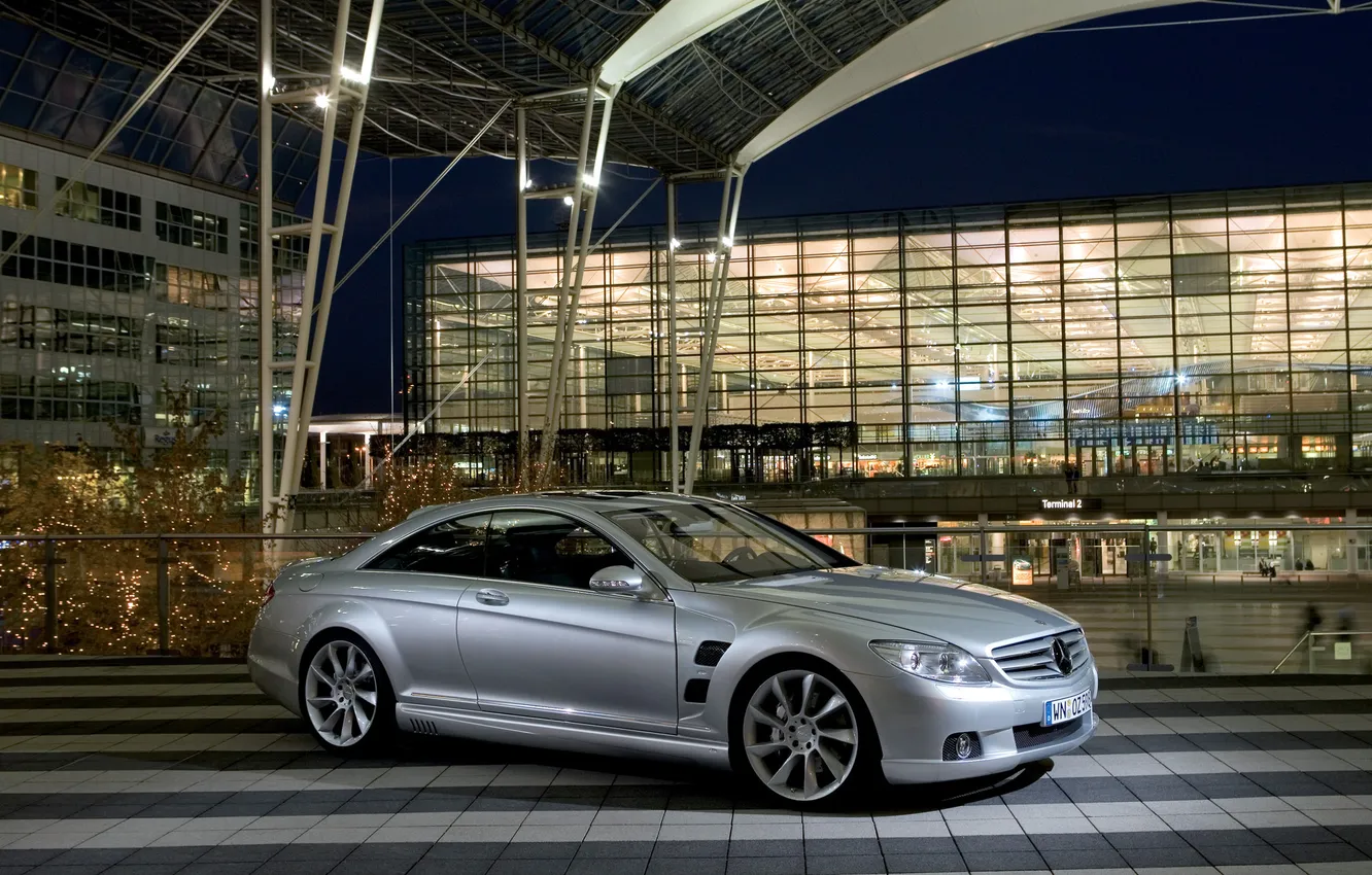 Photo wallpaper silver, Mercedes, CL-Class, Lorinser