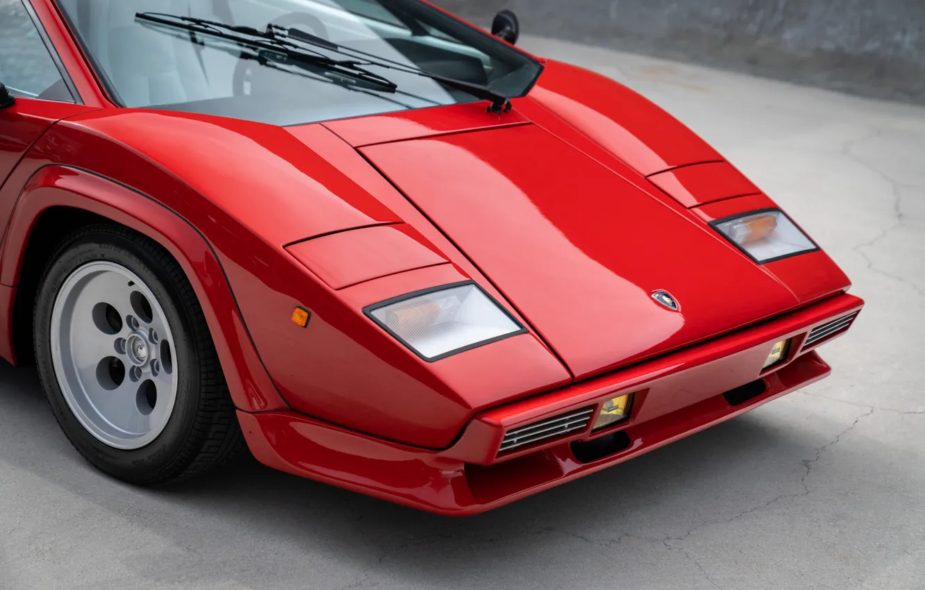 Photo wallpaper Lamborghini, the front, Countach, Lamborghini, Lamborghini Countach 5000QV